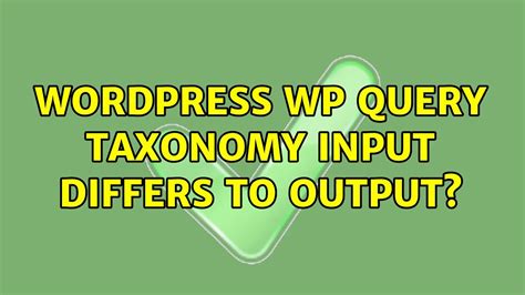 wordpress wp query|wp query taxonomy.